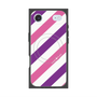 プレミアムスクエアケース with MagSafe［ Big Stripe - Purple × Pink ］