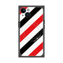 プレミアムスクエアケース with MagSafe［ Big Stripe - Red × Black ］