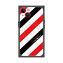 プレミアムスクエアケース with MagSafe［ Big Stripe - Red × Black ］