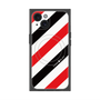 プレミアムスクエアケース with MagSafe［ Big Stripe - Red × Black ］