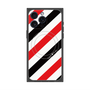 プレミアムスクエアケース with MagSafe［ Big Stripe - Red × Black ］