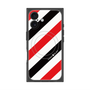 プレミアムスクエアケース with MagSafe［ Big Stripe - Red × Black ］