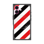 プレミアムスクエアケース with MagSafe［ Big Stripe - Red × Black ］