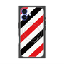 プレミアムスクエアケース with MagSafe［ Big Stripe - Red × Black ］
