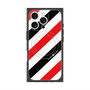 プレミアムスクエアケース with MagSafe［ Big Stripe - Red × Black ］