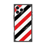 プレミアムスクエアケース with MagSafe［ Big Stripe - Red × Black ］