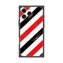 プレミアムスクエアケース with MagSafe［ Big Stripe - Red × Black ］