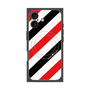 プレミアムスクエアケース with MagSafe［ Big Stripe - Red × Black ］