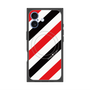 プレミアムスクエアケース with MagSafe［ Big Stripe - Red × Black ］
