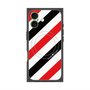 プレミアムスクエアケース with MagSafe［ Big Stripe - Red × Black ］