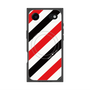 プレミアムスクエアケース with MagSafe［ Big Stripe - Red × Black ］