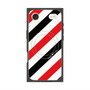 プレミアムスクエアケース with MagSafe［ Big Stripe - Red × Black ］