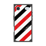 プレミアムスクエアケース with MagSafe［ Big Stripe - Red × Black ］