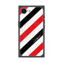 プレミアムスクエアケース with MagSafe［ Big Stripe - Red × Black ］
