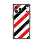 プレミアムスクエアケース with MagSafe［ Big Stripe - Red × Black ］