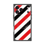 プレミアムスクエアケース with MagSafe［ Big Stripe - Red × Black ］