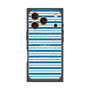 プレミアムスクエアケース with MagSafe［ Small Border - Blue ］