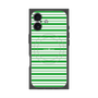 プレミアムスクエアケース with MagSafe［ Small Border - Green ］