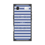 プレミアムスクエアケース with MagSafe［ Small Border - Navy ］