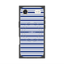 プレミアムスクエアケース with MagSafe［ Small Border - Navy ］