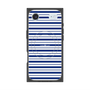 プレミアムスクエアケース with MagSafe［ Small Border - Navy ］