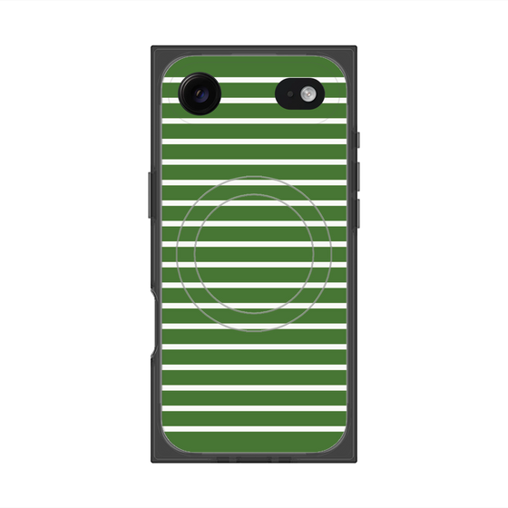 プレミアムスクエアケース with MagSafe［ Middle Border - Green ］