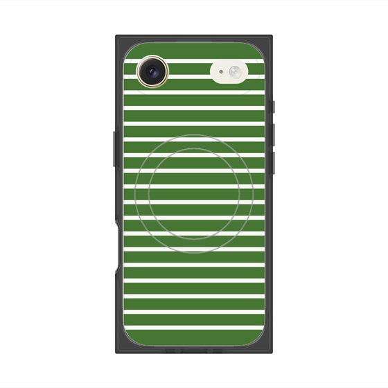 プレミアムスクエアケース with MagSafe［ Middle Border - Green ］