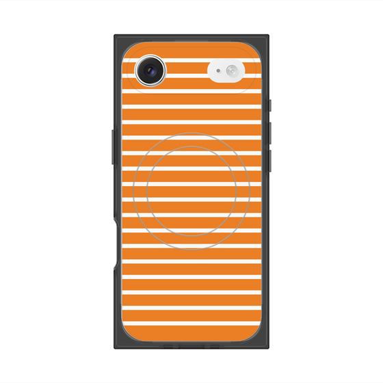 プレミアムスクエアケース with MagSafe［ Middle Border - Orange ］