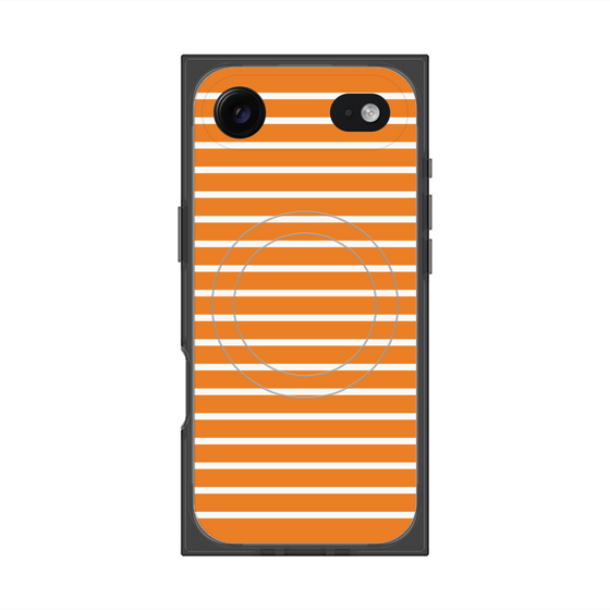 プレミアムスクエアケース with MagSafe［ Middle Border - Orange ］