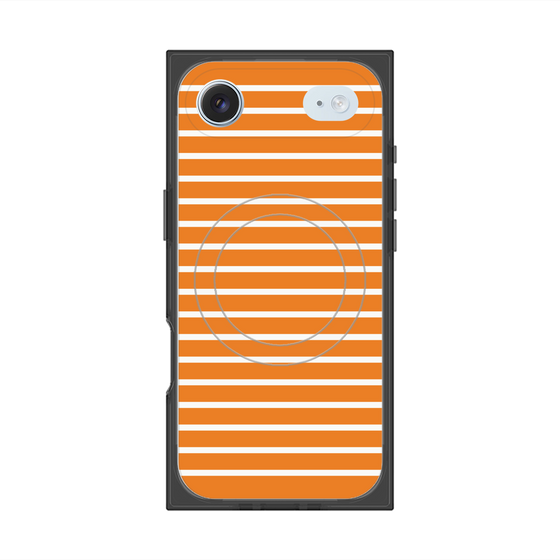 プレミアムスクエアケース with MagSafe［ Middle Border - Orange ］