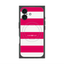 プレミアムスクエアケース with MagSafe［ Big Border - Pink ］