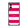 プレミアムスクエアケース with MagSafe［ Big Border - Pink ］