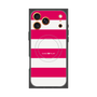 プレミアムスクエアケース with MagSafe［ Big Border - Pink ］