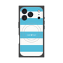 プレミアムスクエアケース with MagSafe［ Big Border - Blue ］