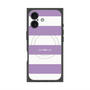 プレミアムスクエアケース with MagSafe［ Big Border - Purple ］