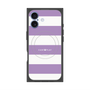 プレミアムスクエアケース with MagSafe［ Big Border - Purple ］