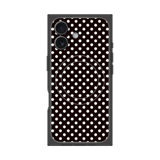 プレミアムスクエアケース with MagSafe［ Small Dot - Black ］