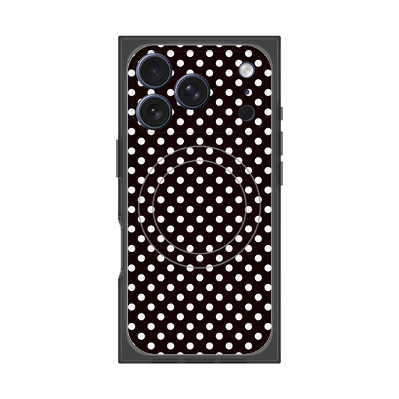 プレミアムスクエアケース with MagSafe［ Small Dot - Black ］