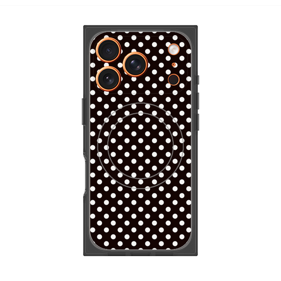 プレミアムスクエアケース with MagSafe［ Small Dot - Black ］