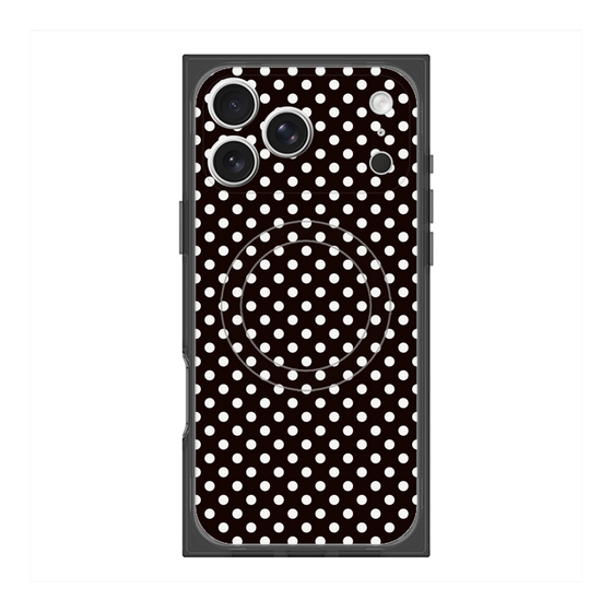 プレミアムスクエアケース with MagSafe［ Small Dot - Black ］