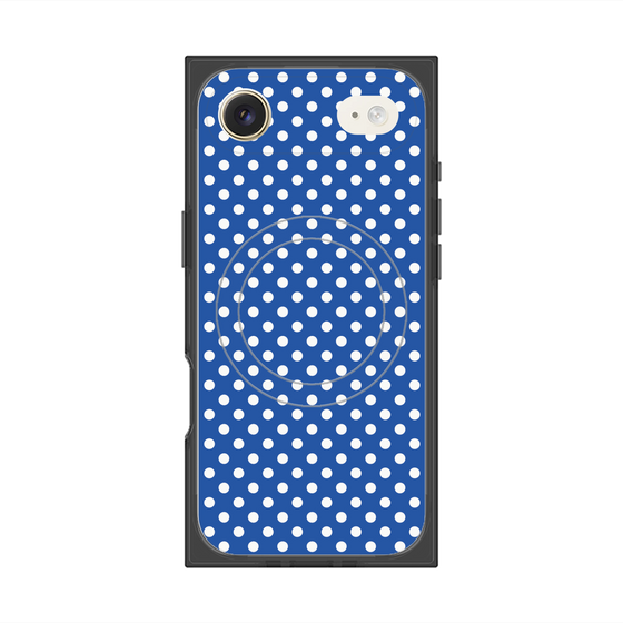 プレミアムスクエアケース with MagSafe［ Small Dot - Blue ］