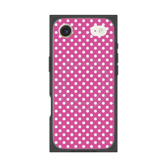 プレミアムスクエアケース with MagSafe［ Small Dot - Pink ］