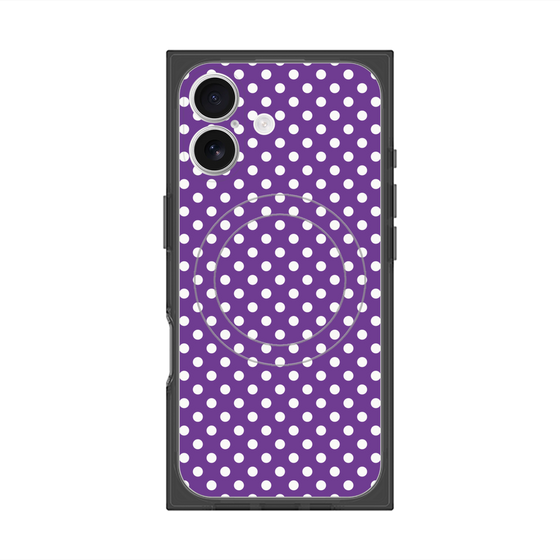 プレミアムスクエアケース with MagSafe［ Small Dot - Purple ］
