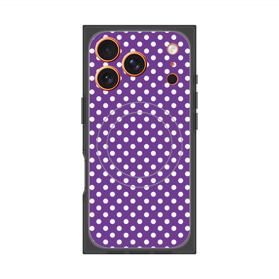 プレミアムスクエアケース with MagSafe［ Small Dot - Purple ］