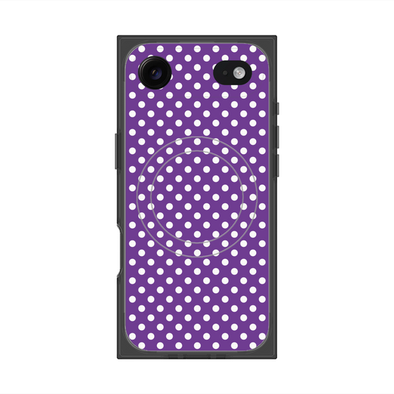 プレミアムスクエアケース with MagSafe［ Small Dot - Purple ］