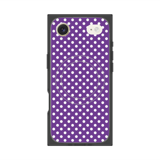 プレミアムスクエアケース with MagSafe［ Small Dot - Purple ］