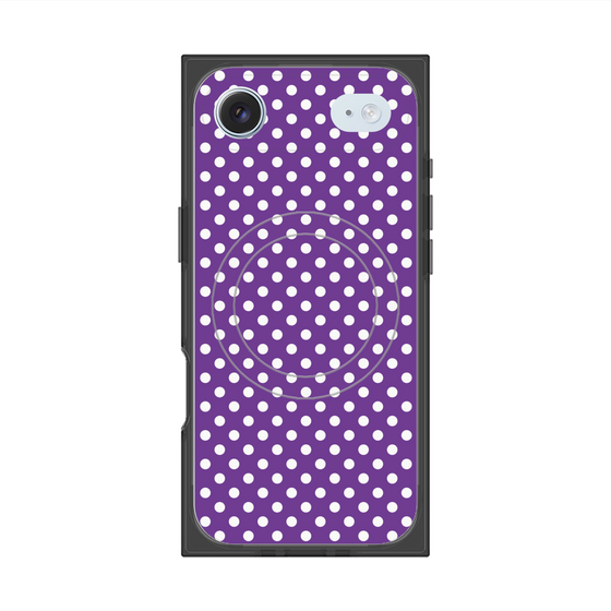プレミアムスクエアケース with MagSafe［ Small Dot - Purple ］