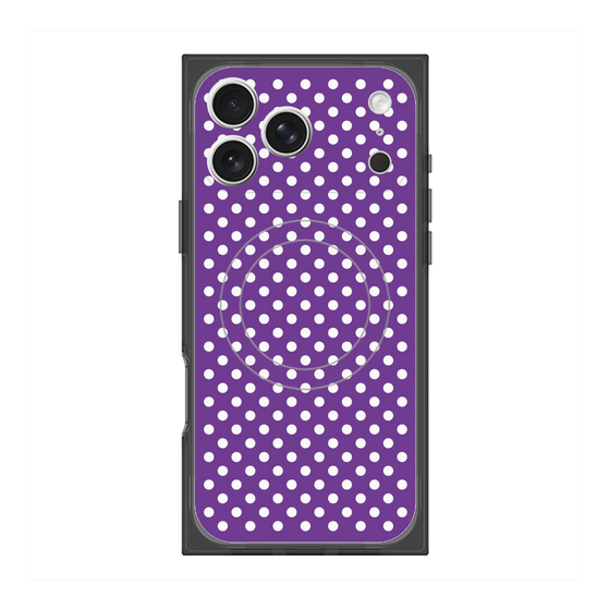 プレミアムスクエアケース with MagSafe［ Small Dot - Purple ］