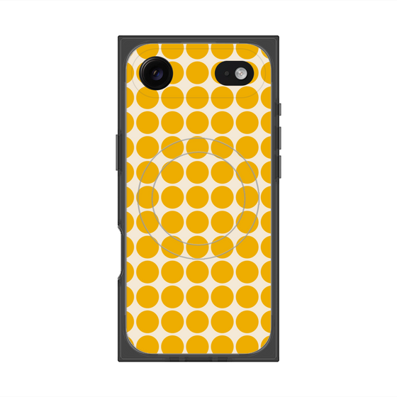 プレミアムスクエアケース with MagSafe［ Big Dot - Yellow ］