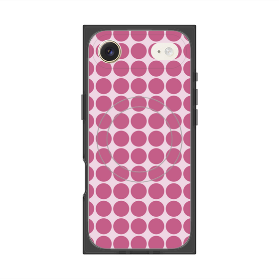 プレミアムスクエアケース with MagSafe［ Big Dot - Pink ］